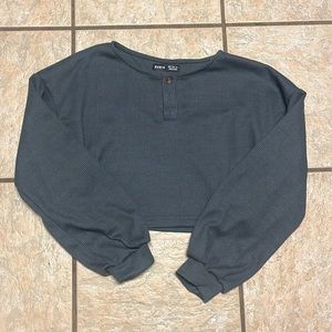 Shein for small, gray crop top thermal material